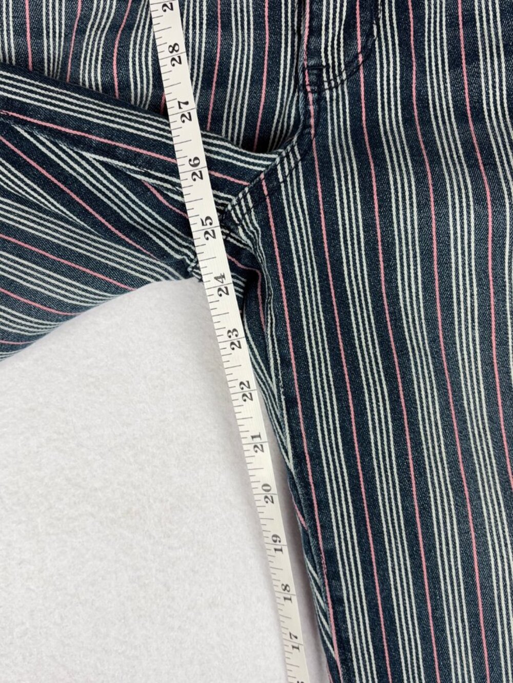 Vintage America Fab Betty Crop Pants Women's 8/29 Multi Striped Goth Steampunk - Picture 5 of 9
